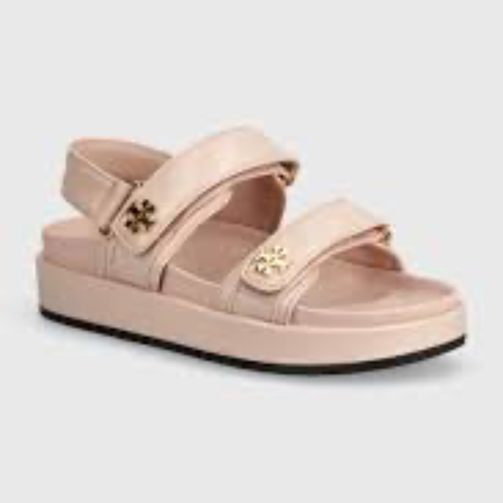 NIB Tory Burch KIRA Sport Chunky Platform Sandals shell pink
